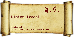 Misics Izmael névjegykártya